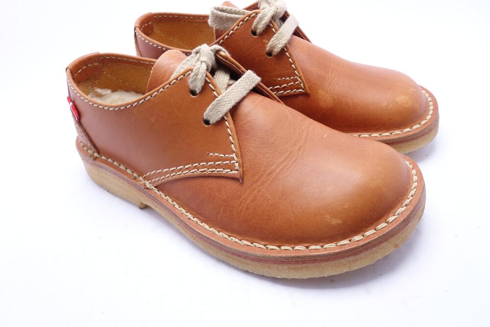 Duckfeet Shoes Womens Size 7.5-8 US 38 EU Brown Leather Wool Lined 330 Crepe